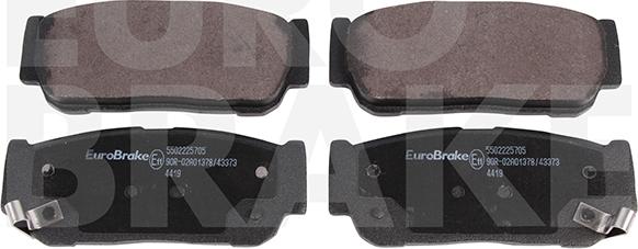 Eurobrake 5502225705 - Тормозные колодки, дисковые, комплект autospares.lv