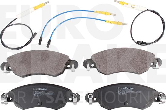 Eurobrake 5502221943 - Тормозные колодки, дисковые, комплект autospares.lv