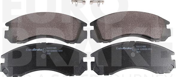 Eurobrake 5502221965 - Тормозные колодки, дисковые, комплект autospares.lv