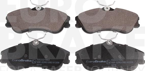 Eurobrake 5502221963 - Тормозные колодки, дисковые, комплект autospares.lv