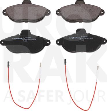 Eurobrake 5502221934 - Тормозные колодки, дисковые, комплект autospares.lv