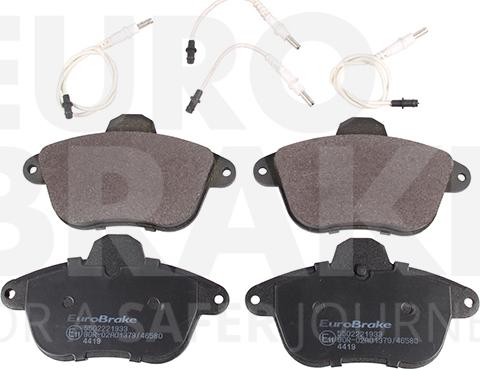 Eurobrake 5502221933 - Тормозные колодки, дисковые, комплект autospares.lv