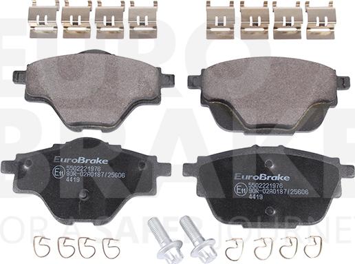 Eurobrake 5502221976 - Тормозные колодки, дисковые, комплект autospares.lv