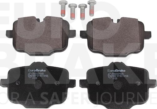 Eurobrake 5502221549 - Тормозные колодки, дисковые, комплект autospares.lv