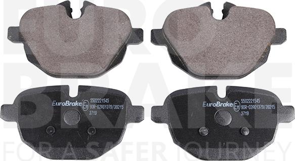 Eurobrake 5502221545 - Тормозные колодки, дисковые, комплект autospares.lv