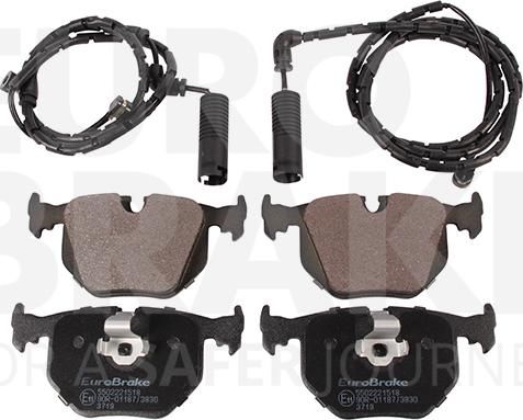 Eurobrake 5502221518 - Тормозные колодки, дисковые, комплект autospares.lv