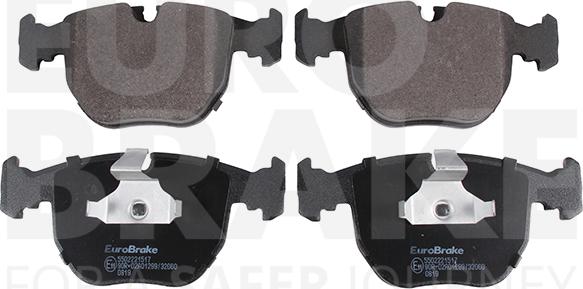 Eurobrake 5502221517 - Тормозные колодки, дисковые, комплект autospares.lv