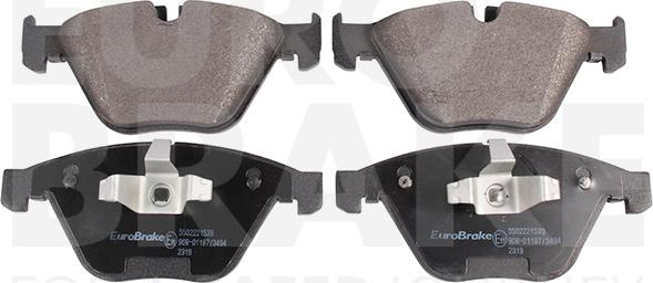 Eurobrake 5502221539 - Тормозные колодки, дисковые, комплект autospares.lv