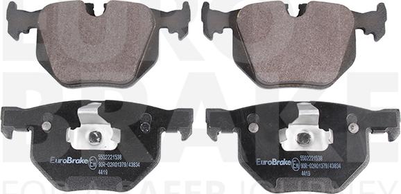 Eurobrake 5502221538 - Тормозные колодки, дисковые, комплект autospares.lv