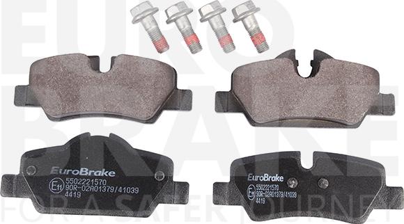 Eurobrake 5502221570 - Тормозные колодки, дисковые, комплект autospares.lv