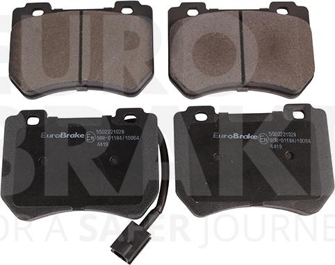 Eurobrake 5502221028 - Тормозные колодки, дисковые, комплект autospares.lv