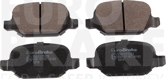 Eurobrake 5502221023 - Тормозные колодки, дисковые, комплект autospares.lv