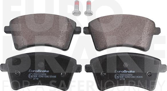 Eurobrake 5502223959 - Тормозные колодки, дисковые, комплект autospares.lv