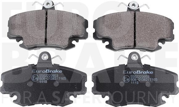 Eurobrake 5502223953 - Тормозные колодки, дисковые, комплект autospares.lv