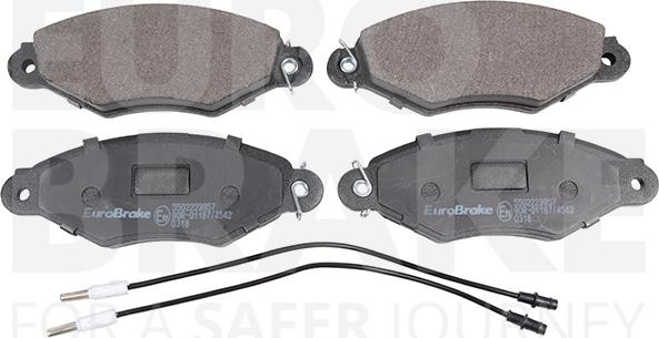 Eurobrake 5502223957 - Тормозные колодки, дисковые, комплект autospares.lv