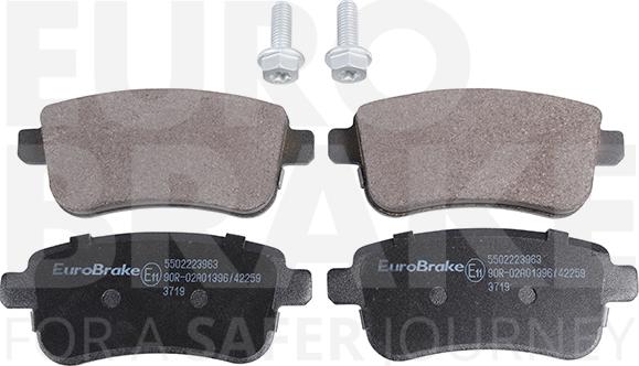 Eurobrake 5502223963 - Тормозные колодки, дисковые, комплект autospares.lv