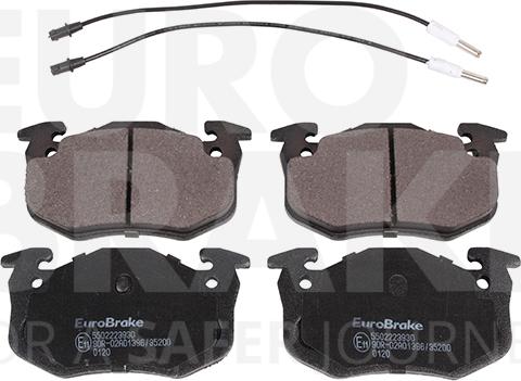 Eurobrake 5502223930 - Тормозные колодки, дисковые, комплект autospares.lv