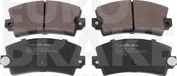 Eurobrake 5502223932 - Тормозные колодки, дисковые, комплект autospares.lv