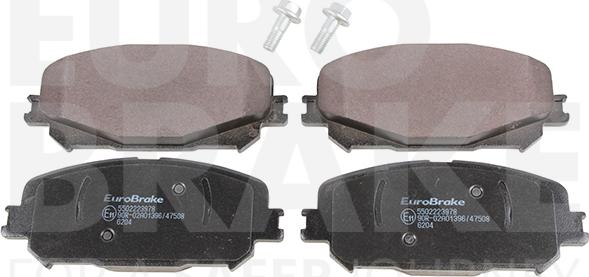 Eurobrake 5502223978 - Тормозные колодки, дисковые, комплект autospares.lv