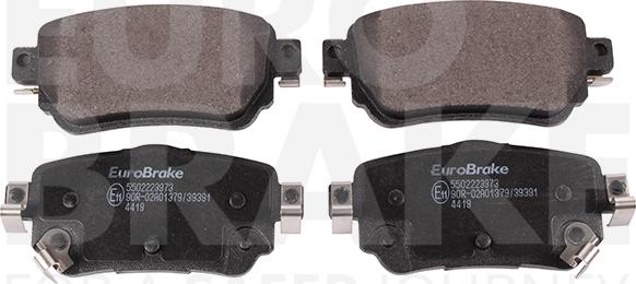 Eurobrake 5502223973 - Тормозные колодки, дисковые, комплект autospares.lv