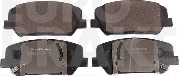 Eurobrake 5502223444 - Тормозные колодки, дисковые, комплект autospares.lv