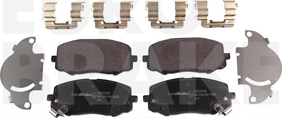 Eurobrake 5502223458 - Тормозные колодки, дисковые, комплект autospares.lv