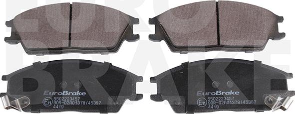 Eurobrake 5502223457 - Тормозные колодки, дисковые, комплект autospares.lv