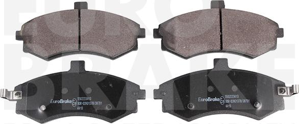 Eurobrake 5502223413 - Тормозные колодки, дисковые, комплект autospares.lv