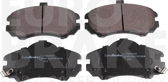 Eurobrake 5502223429 - Тормозные колодки, дисковые, комплект autospares.lv