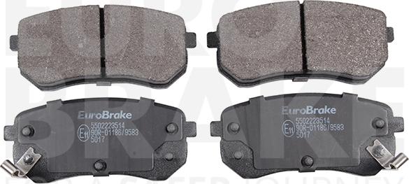 Eurobrake 5502223514 - Тормозные колодки, дисковые, комплект autospares.lv