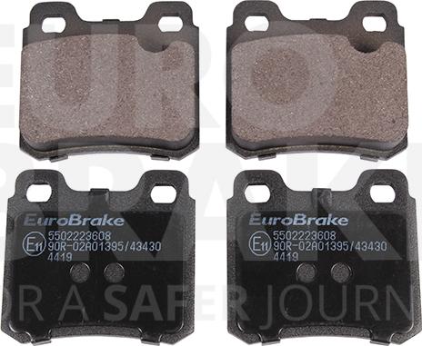 Eurobrake 5502223608 - Тормозные колодки, дисковые, комплект autospares.lv