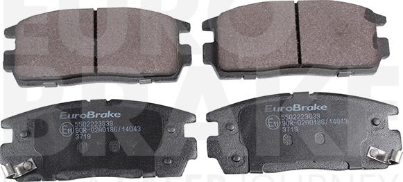 Eurobrake 5502223639 - Тормозные колодки, дисковые, комплект autospares.lv