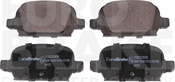 Eurobrake 5502223630 - Тормозные колодки, дисковые, комплект autospares.lv