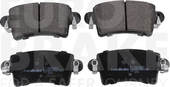 Eurobrake 5502223632 - Тормозные колодки, дисковые, комплект autospares.lv