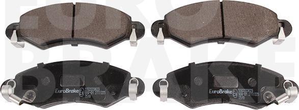 Eurobrake 5502223623 - Тормозные колодки, дисковые, комплект autospares.lv