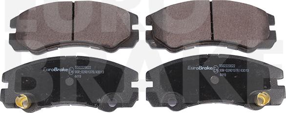 Eurobrake 5502223622 - Тормозные колодки, дисковые, комплект autospares.lv