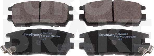 Eurobrake 5502223019 - Тормозные колодки, дисковые, комплект autospares.lv