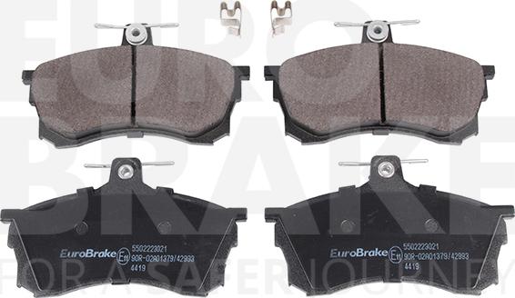 Eurobrake 5502223021 - Тормозные колодки, дисковые, комплект autospares.lv