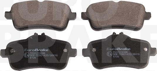 Eurobrake 5502223396 - Тормозные колодки, дисковые, комплект autospares.lv