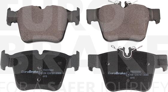 Eurobrake 5502223392 - Тормозные колодки, дисковые, комплект autospares.lv