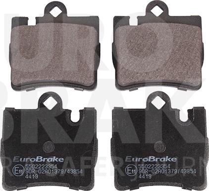 Eurobrake 5502223354 - Тормозные колодки, дисковые, комплект autospares.lv