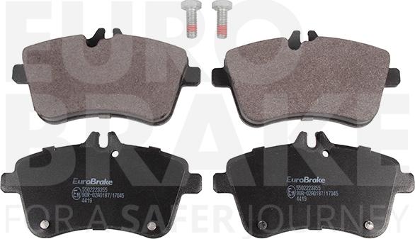 Eurobrake 5502223355 - Тормозные колодки, дисковые, комплект autospares.lv