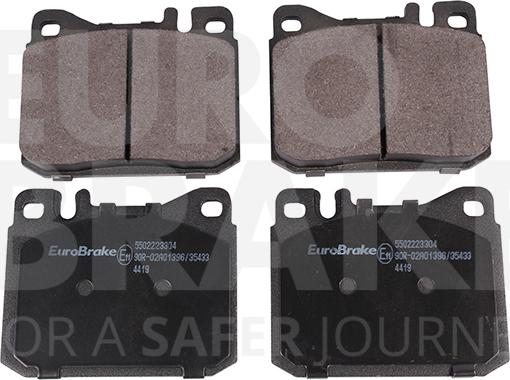Eurobrake 5502223304 - Тормозные колодки, дисковые, комплект autospares.lv