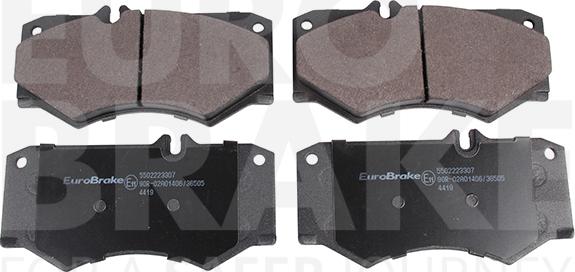 Eurobrake 5502223307 - Тормозные колодки, дисковые, комплект autospares.lv