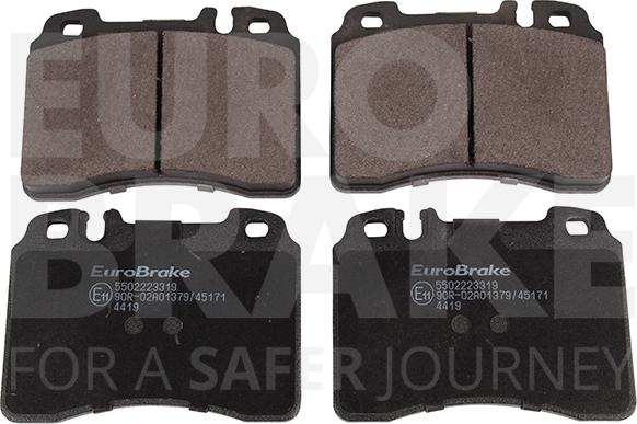 Eurobrake 5502223319 - Тормозные колодки, дисковые, комплект autospares.lv