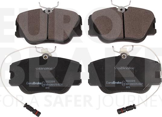 Eurobrake 5502223318 - Тормозные колодки, дисковые, комплект autospares.lv