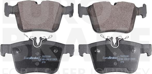 Eurobrake 5502223381 - Тормозные колодки, дисковые, комплект autospares.lv