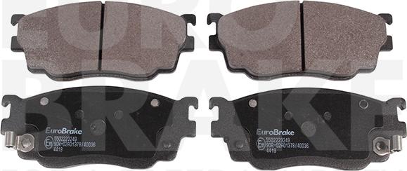 Eurobrake 5502223249 - Тормозные колодки, дисковые, комплект autospares.lv