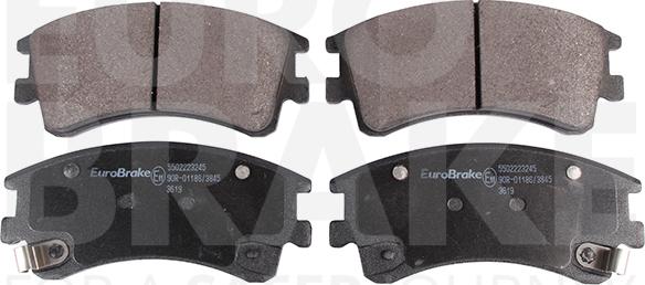 Eurobrake 5502223245 - Тормозные колодки, дисковые, комплект autospares.lv