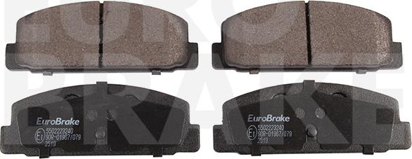 Eurobrake 5502223240 - Тормозные колодки, дисковые, комплект autospares.lv